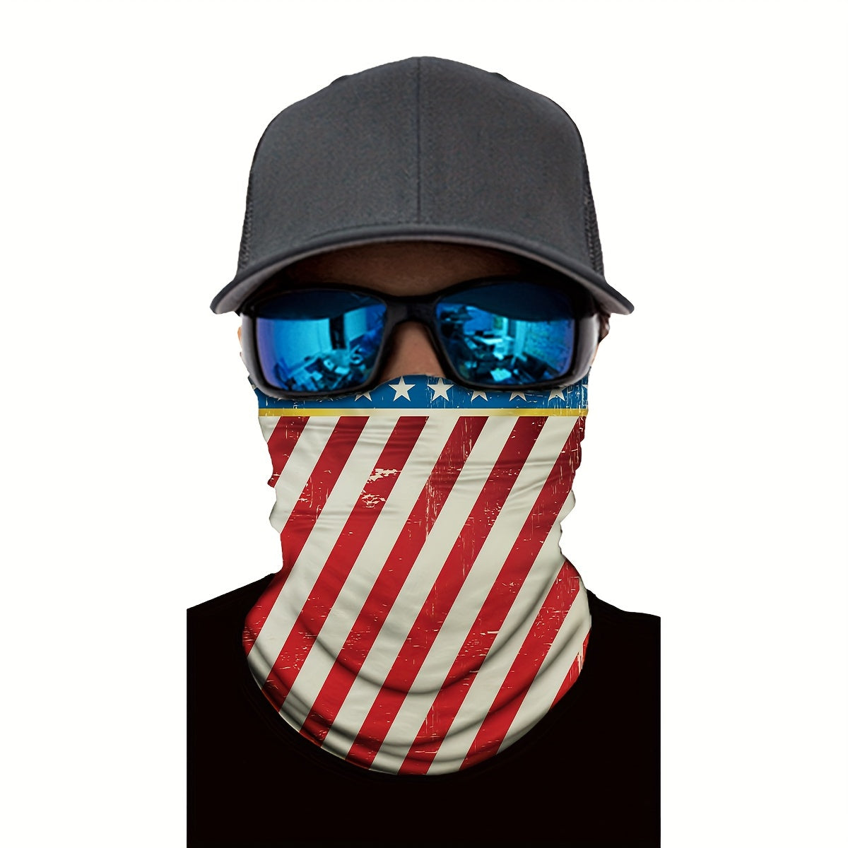 Vintage Line Bandana Outdoor Sports Scarf UV Protection Face Mask