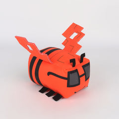 Red Bee Plush Toy for Garden Decor, Festivals & Parties