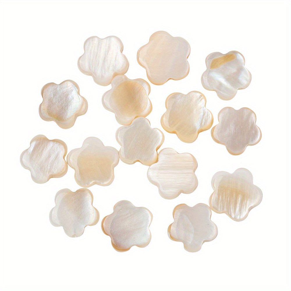 30pcs Freshwater Shell Flower Spacer Beads for Jewelry Making