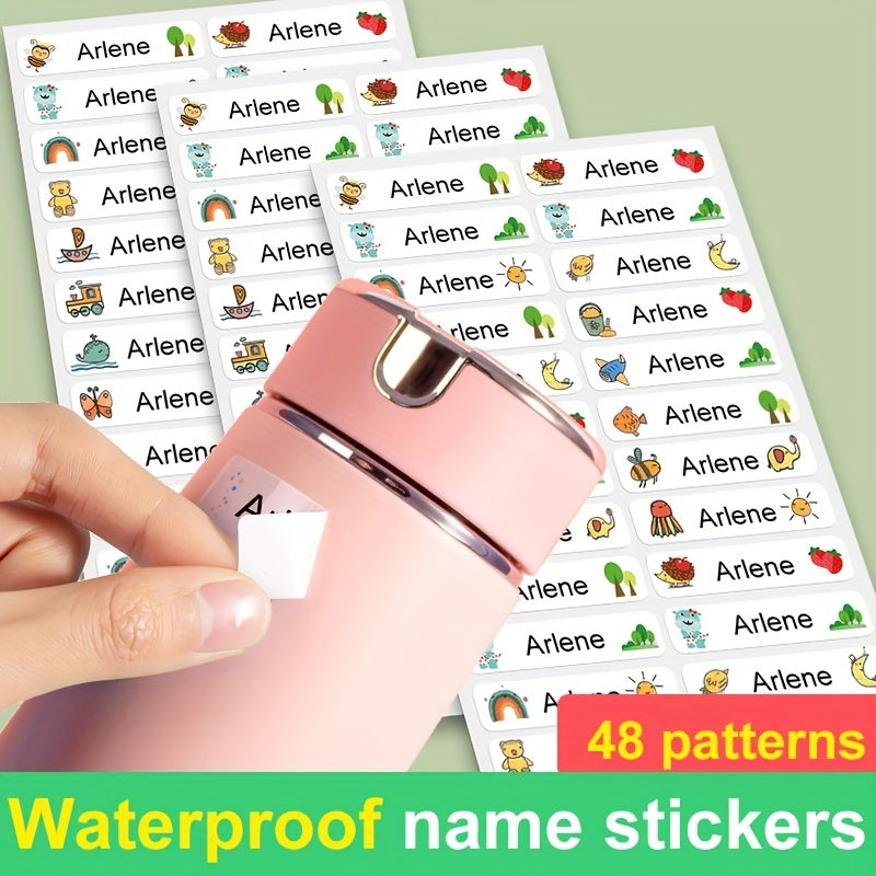 150pcs Custom Name Sticker Waterproof Label Personalized Transparent School