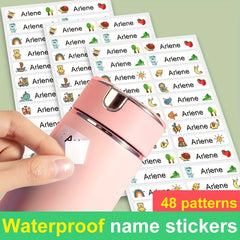 150pcs Custom Name Sticker Waterproof Label Personalized Transparent School
