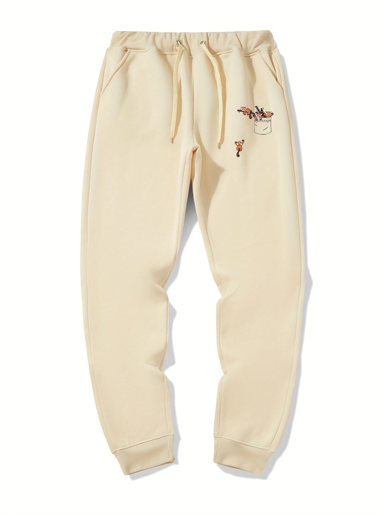 Raccoon In The Pocket Drawstring Joggers Men's Sweatpants