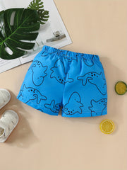 Baby Boys Cartoon Print Beach Shorts for Summer