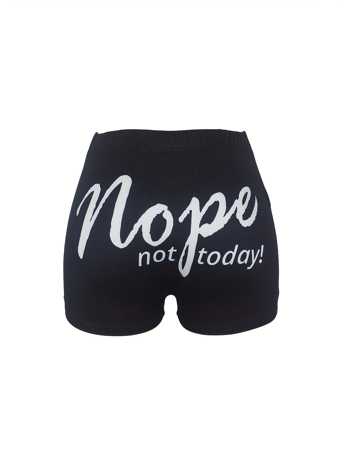 Print Skinny Casual Elastic Waist Shorts