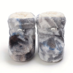 Soft Warm Fleece Boots for Baby Boys - Indoor Walking Winter Boots