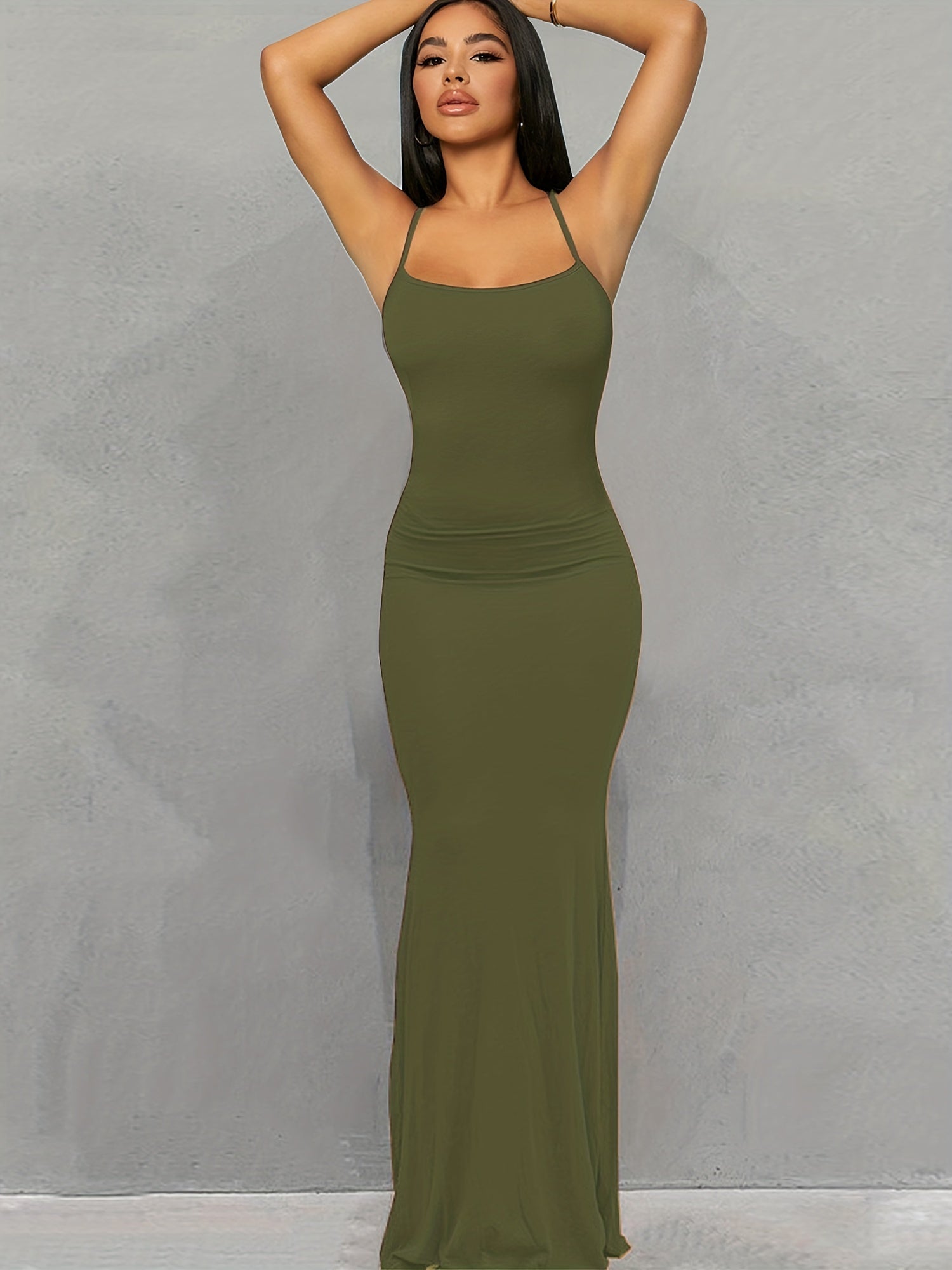 Women's Backless Bodycon Maxi Dress