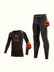 2pcs Kids Fleece Thermal Sets Chicken Print Pullover Waist