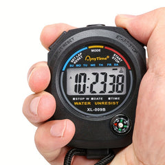 Digital Sports Stopwatch Chronograph LCD Timer Waterproof Alarm Watch