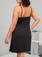 Lace V Neck Spaghetti Strap Cami Sleep Dress