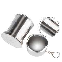 250ml Portable Stainless Steel Water Cup Outdoor Travel Folding Durable