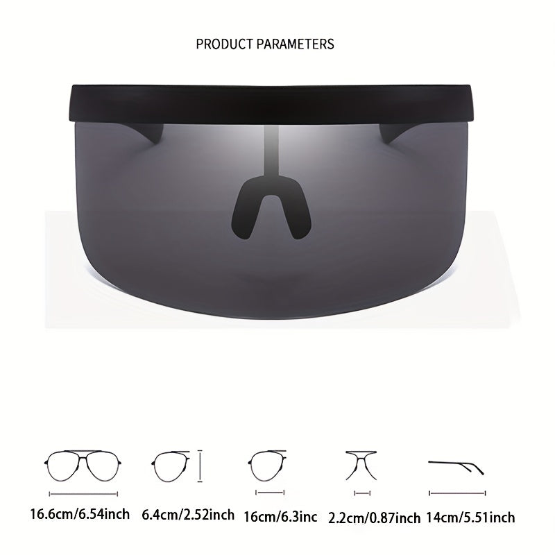 Y2K Sports Sunglasses Wrap Around Shield UV400