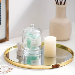 Glass Mirror Tray for Home Decor and Living Room