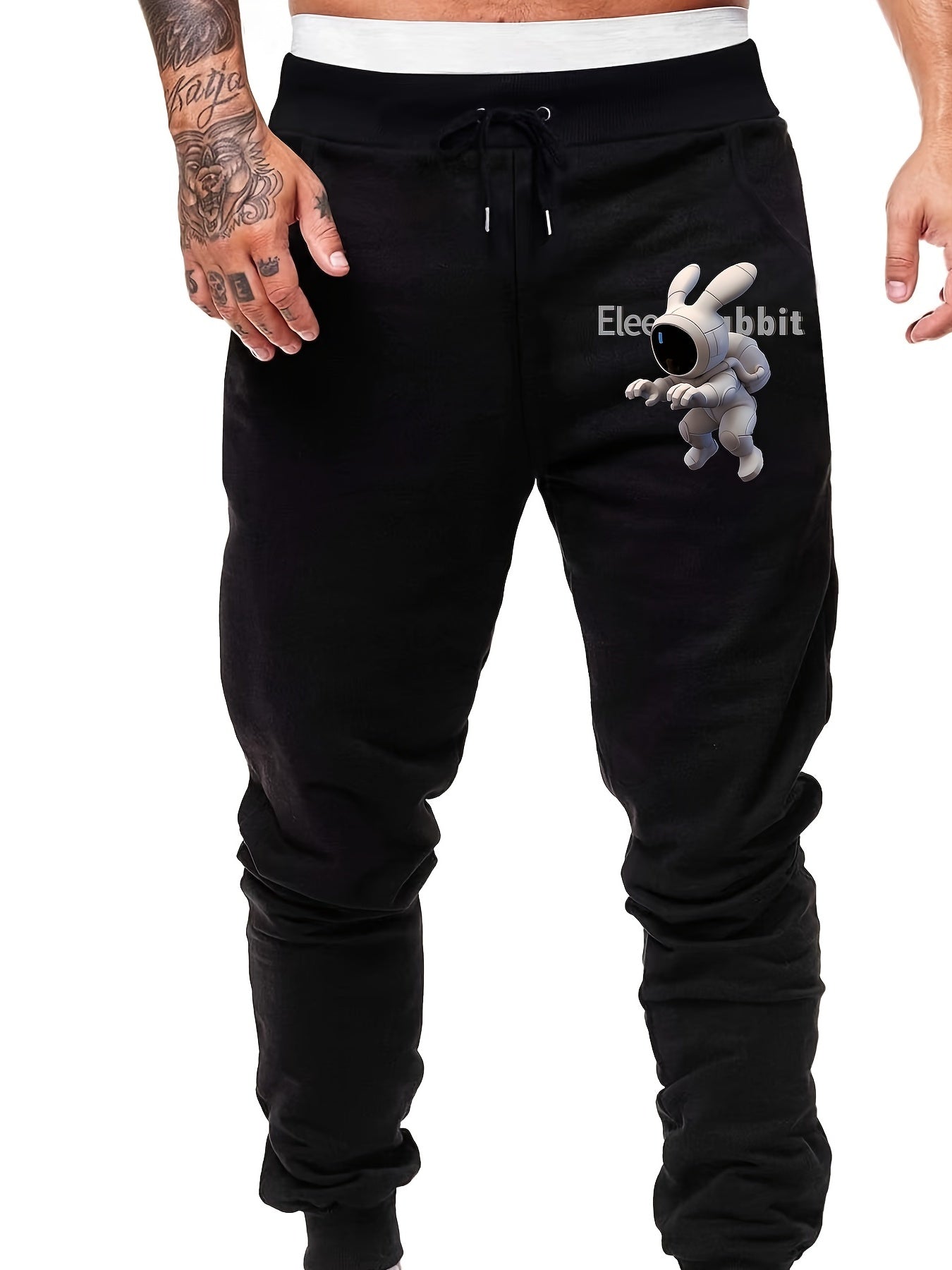 Men's Astronaut Print Drawstring Sweatpants