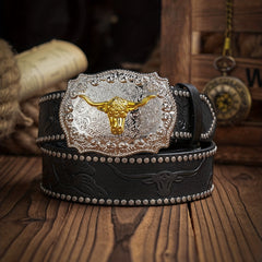 Western Style PU Leather Belt For Men