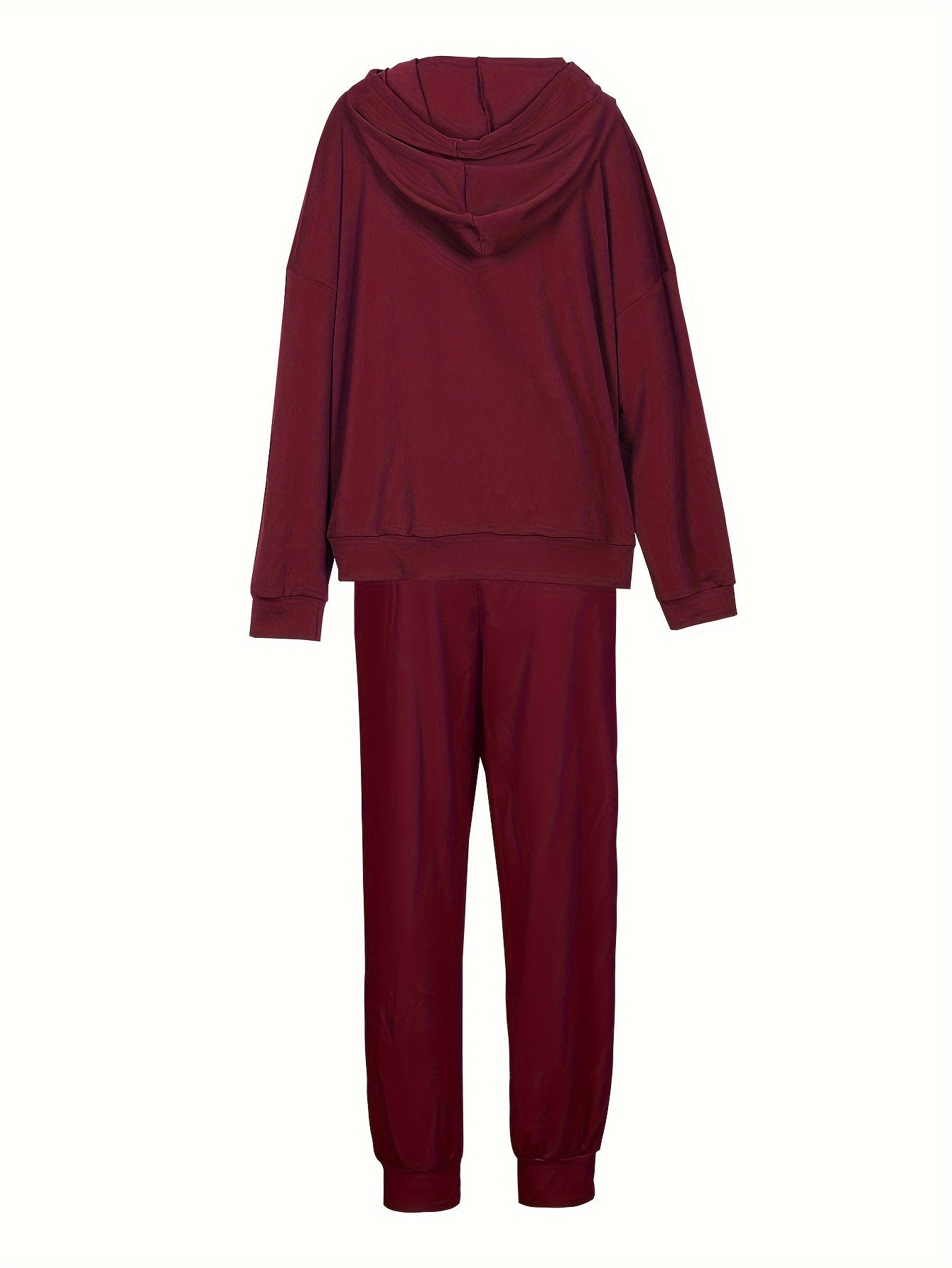 Women's Plus Abstract Face Print Hoodie & Joggers Set