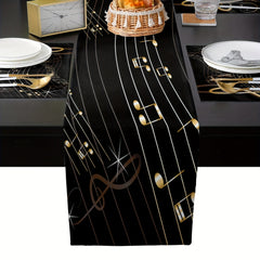 Music Note Table Runner 13x72 Inch