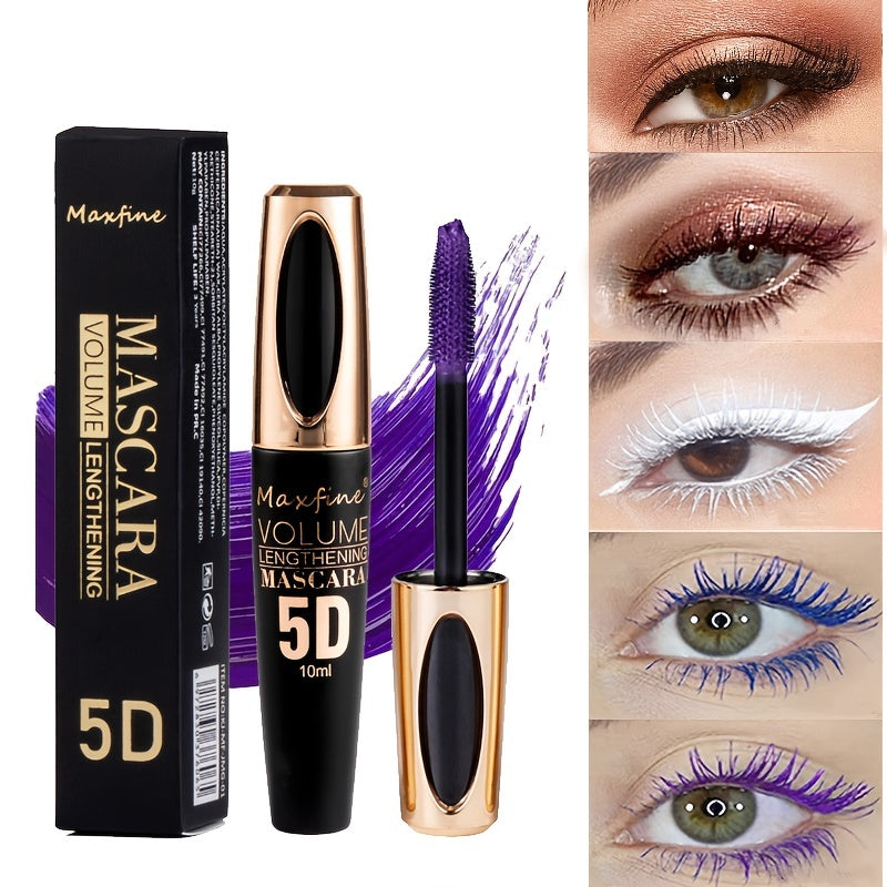 Silk Fiber Mascara Purple Brown Waterproof Slender Primer