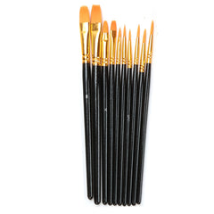 10pcs Paint Brushes Set Art Brush Acrylic Watercolor Artist Professional Kits