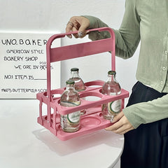 Portable Beer Basket Rack Wine Bottle Storage Basket For 6 Bottles