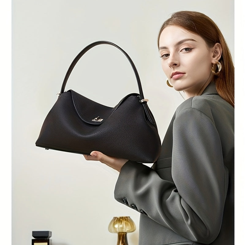 Spring Women's Leather Messenger Bag in Pink Violet