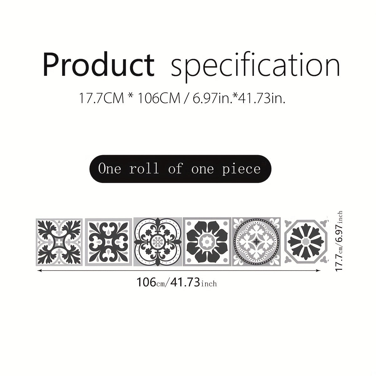 Moroccan Pattern Stair Sticker Self-adhesive Waterproof Tile Sticker