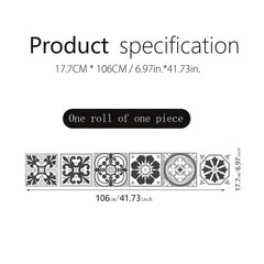 Moroccan Pattern Stair Sticker Self-adhesive Waterproof Tile Sticker