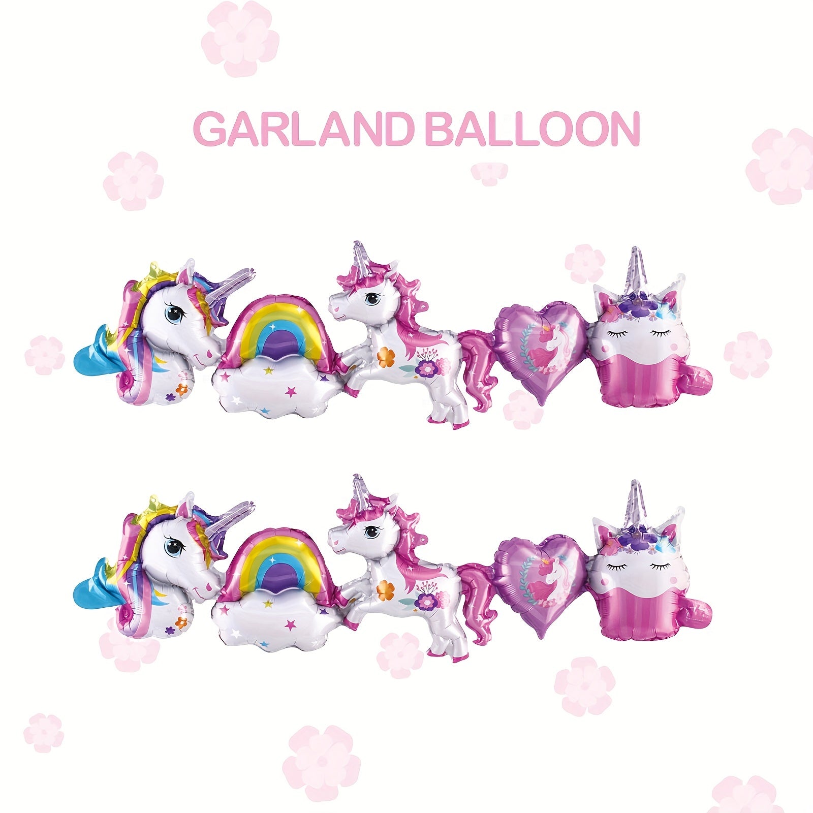 5pcs Oversized Unicorn Balloon Birthday Party Decoration Set