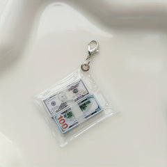 Mini Money Stack Bag Keychain Keyring Gift For Children Kids Accessories
