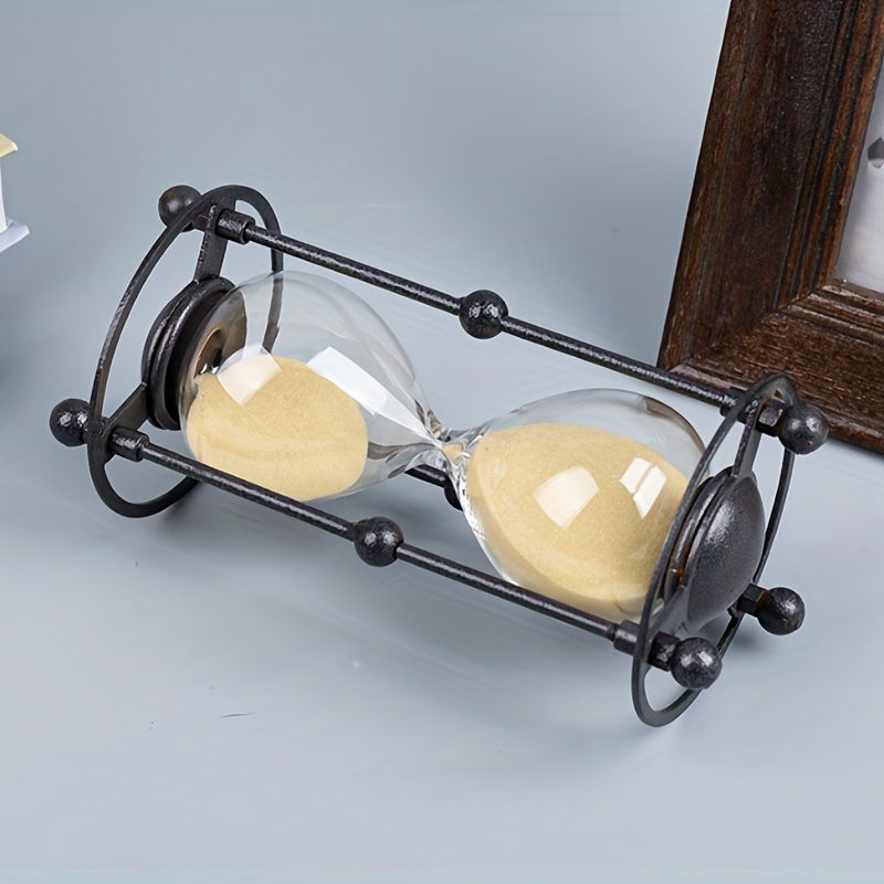Retro Iron Art 15 Minute Timed Hourglass Creative Desktop Decoration Gift