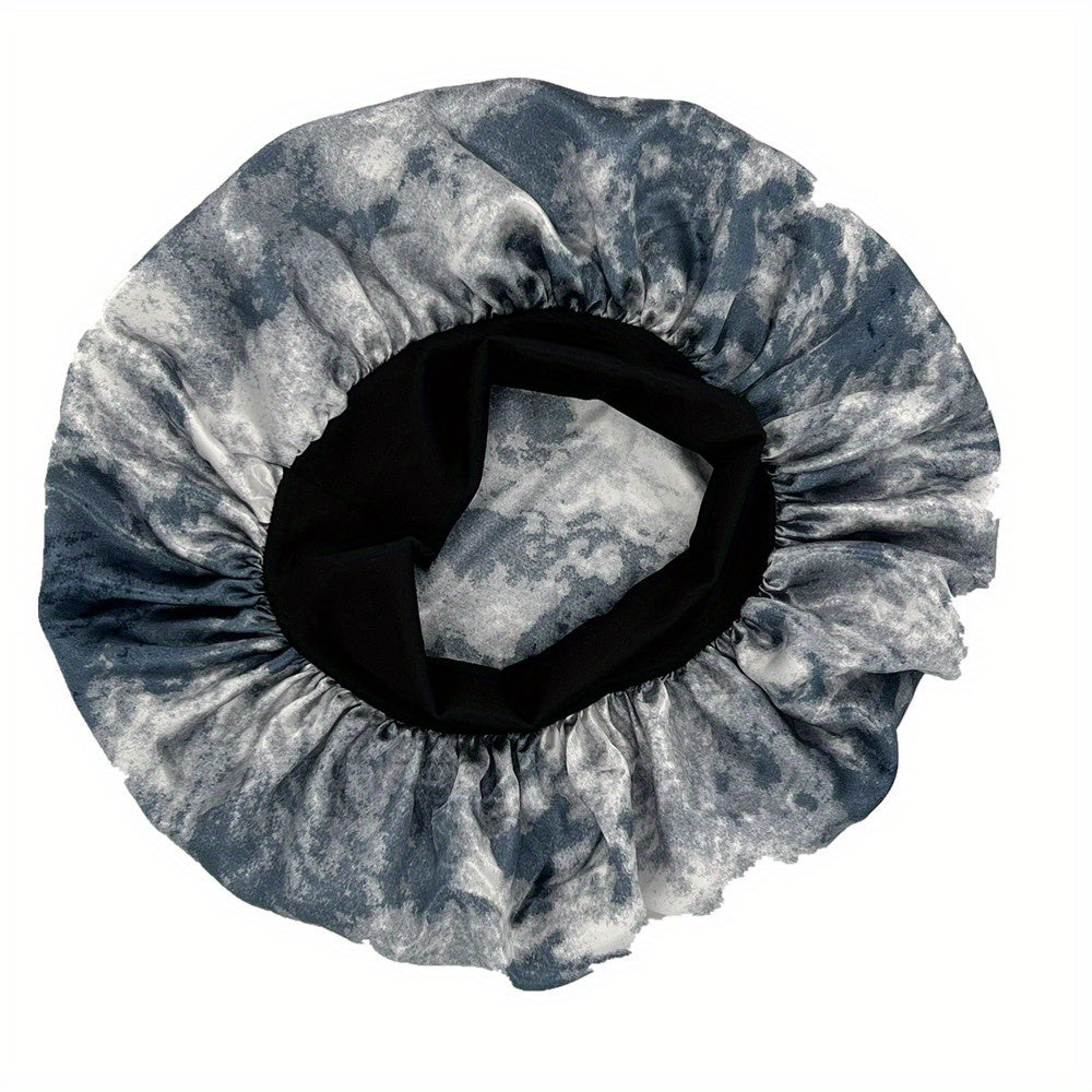 Colorful Print Satin Bonnet Elastic Hair Bonnet