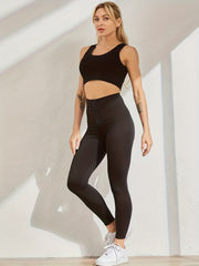 Adjustable Yoga Leggings Tummy Control High Waist Stretchy Sports Pants
