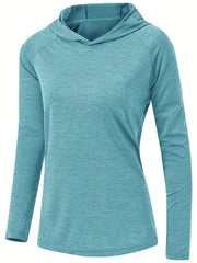 Women's UPF 50 Sun Protection Hoodie Shirt Lightweight Fishing Hiking UV Shirt
