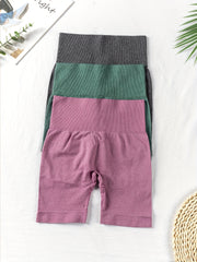 3 Pcs Seamless Yoga Shorts High Stretch Fitness Workout Tight Shorts Women