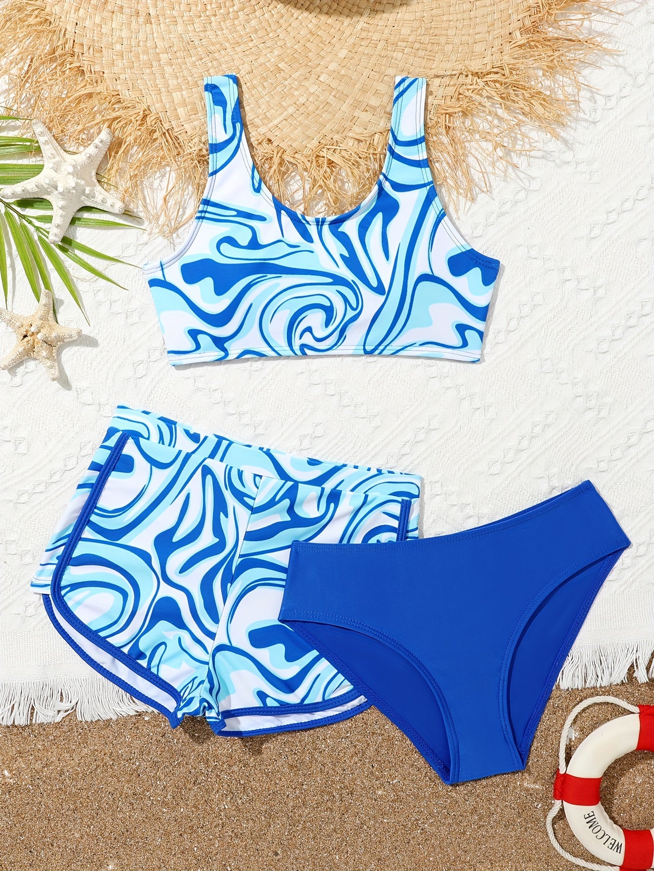 Girls Tie Dye Bikini Set for Summer Beach Vacation