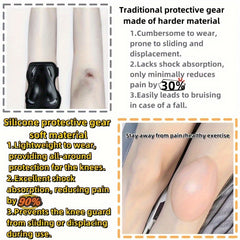 2pcs Silicone Knee Protection Pad Skiing & Skating Gear