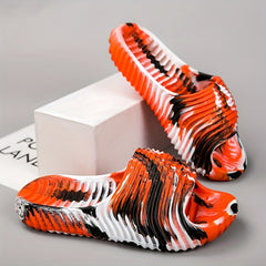 Men's Colorblock Non Slip Slides Lightweight Open Toe Quick Dry Slippers