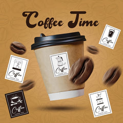 100pcs Coffee Cup Stickers for DIY, Guitar, Laptop, Motorcycle, Car
