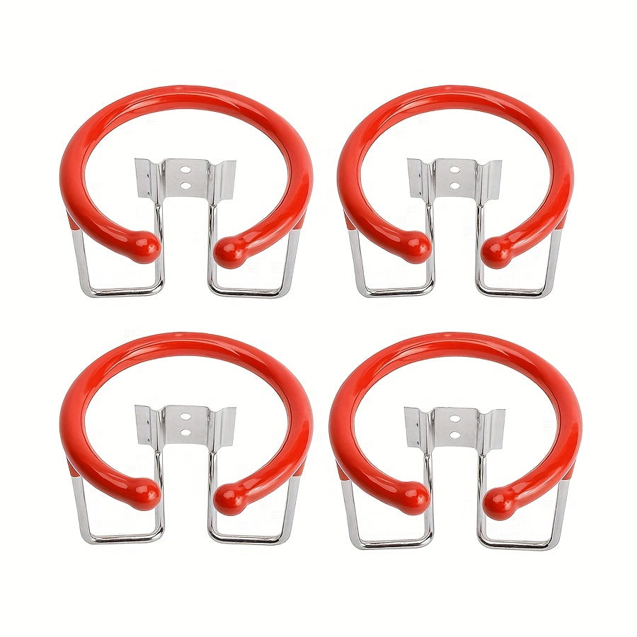 4 PCS Stainless Steel Cup Holder, Rubber Sleeve, Marine Yacht Truck RV Trailer