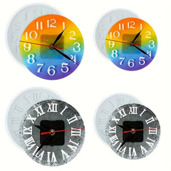Clock Resin Mold Roman & Arabic Numerals Hanging Silicone Mold for Epoxy DIY