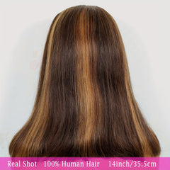 Honey Blonde Straight 13x4 Lace Front Wigs - Human Hair Bob Wigs