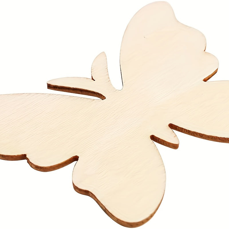 10pcs Wooden Butterfly Cutouts for DIY Crafts 2.5mm Thickness