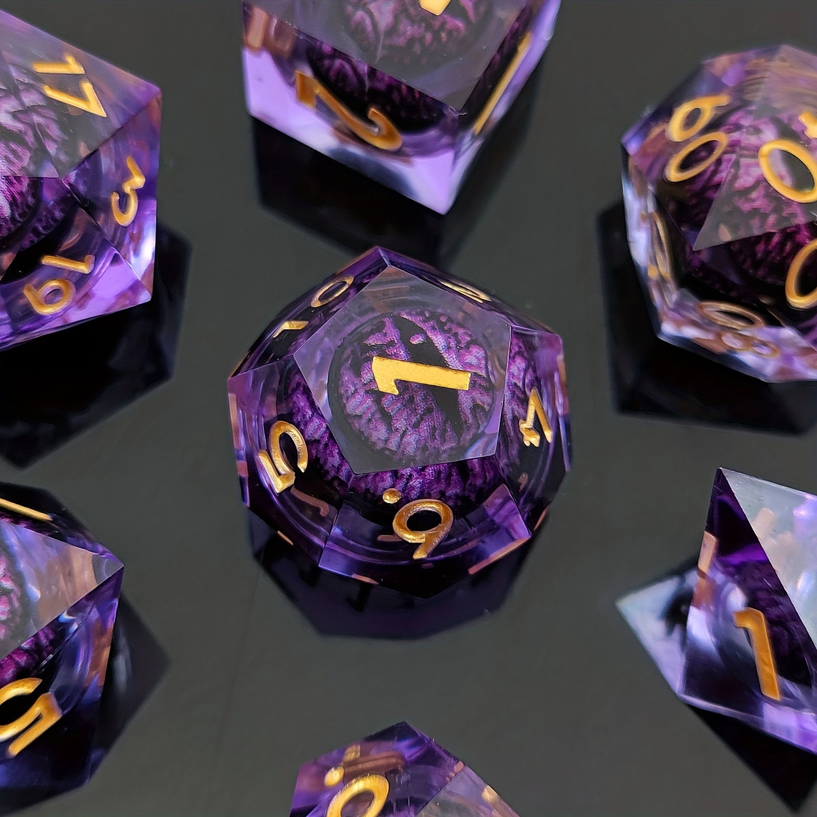Dragon's Eye Resin Dice Set for Roleplaying Board Game