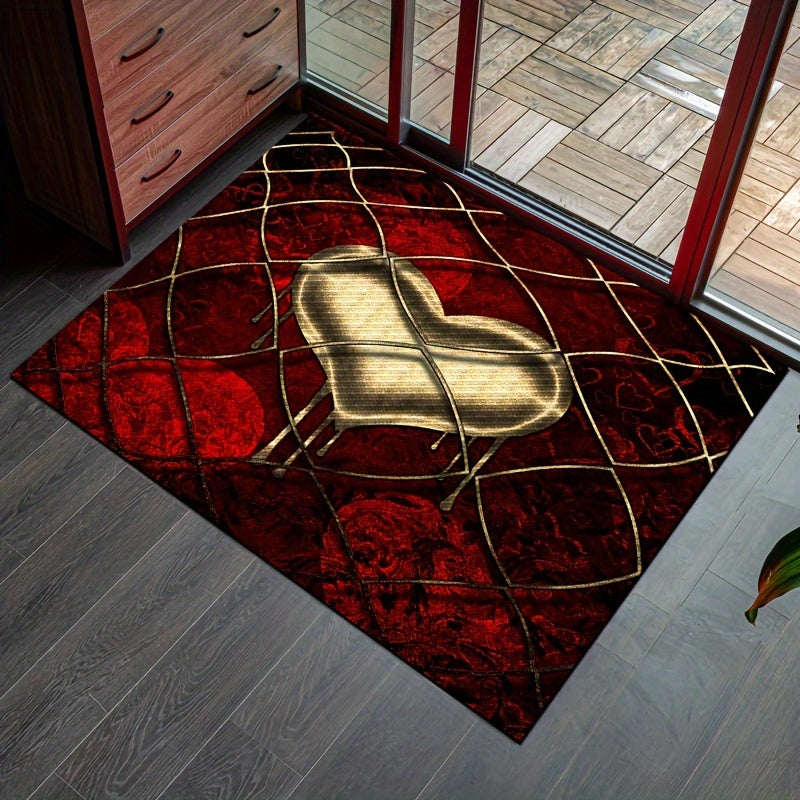 Decorative Rug Lattice Print Washable Carpet Living Room Bedroom Decor