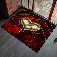 Decorative Rug Lattice Print Washable Carpet Living Room Bedroom Decor