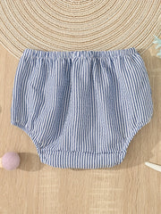 Toddler Girls Stripe Short Pants Soft Cotton Bottom Bread Pants