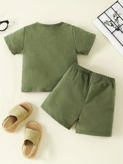 2pcs Baby Boys Casual BROOKLYN Tee & Shorts Set