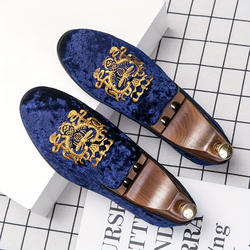 Men's Embroidered Loafer Shoes Slip On Non-slip Shoes Spring/Summer