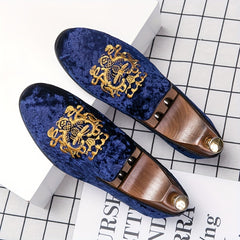 Men's Embroidered Loafer Shoes Slip On Non-slip Shoes Spring/Summer