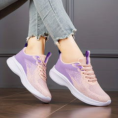 Soft Thick Bottom Mesh Breathable Woven Shoes Lightweight Sneakers