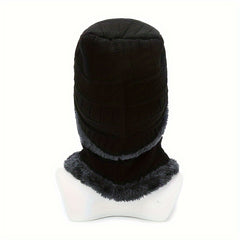 Men's Knit Beanie & Scarf Set - Warm Winter Ear Protection Hat